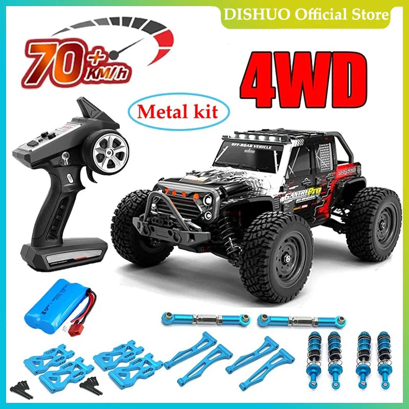 16103PRO 1:16 4WD RC Car with LED 2.4G Remote Control Cars 70KM/H High Speed Drift Monster Truck for Kids VS Wltoys 144001 Toys