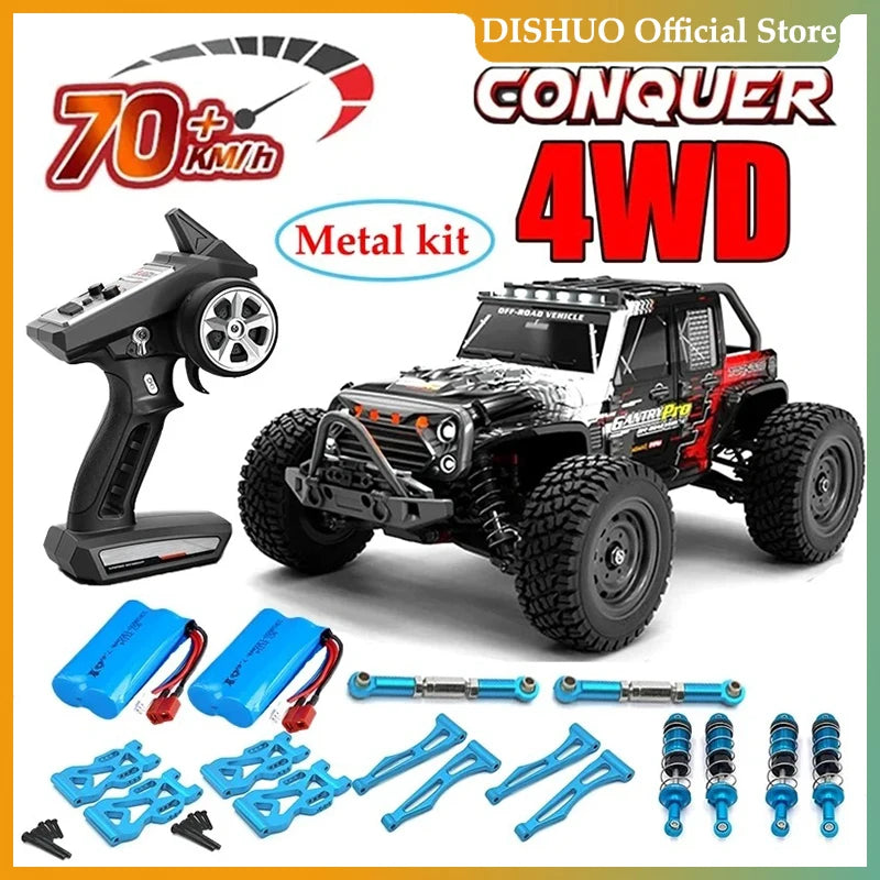 16103PRO 1:16 4WD RC Car with LED 2.4G Remote Control Cars 70KM/H High Speed Drift Monster Truck for Kids VS Wltoys 144001 Toys